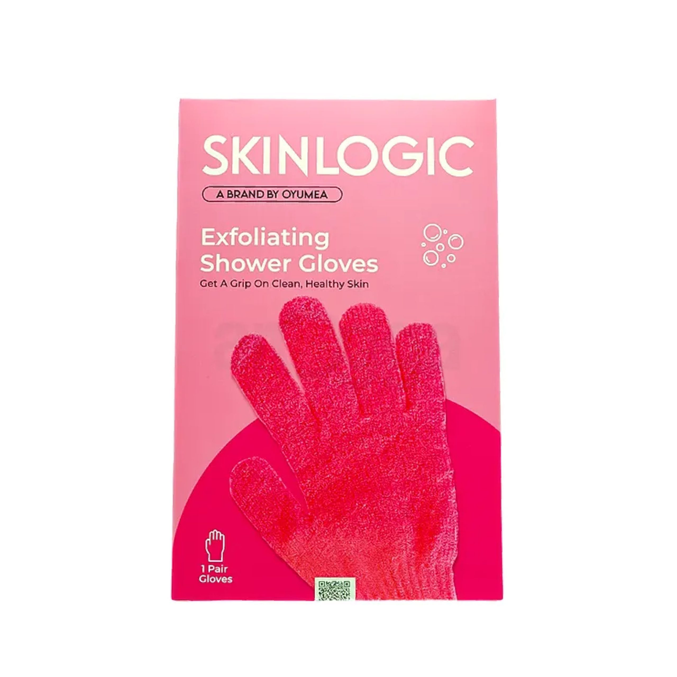 Skinlogic Exfoliating Shower Gloves (Pink)