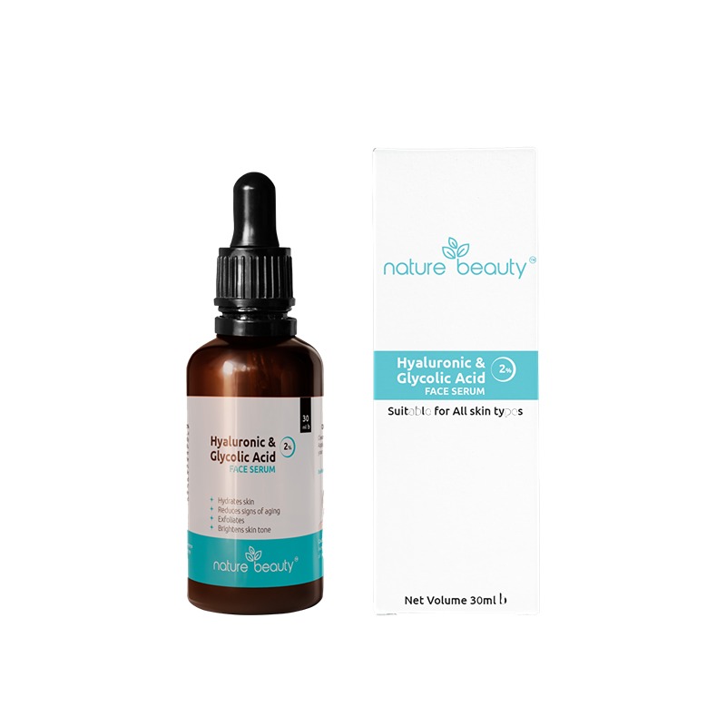 Nature Beauty Hyaluronic 1% & Glycolic Acid 2% Serum-30 ml