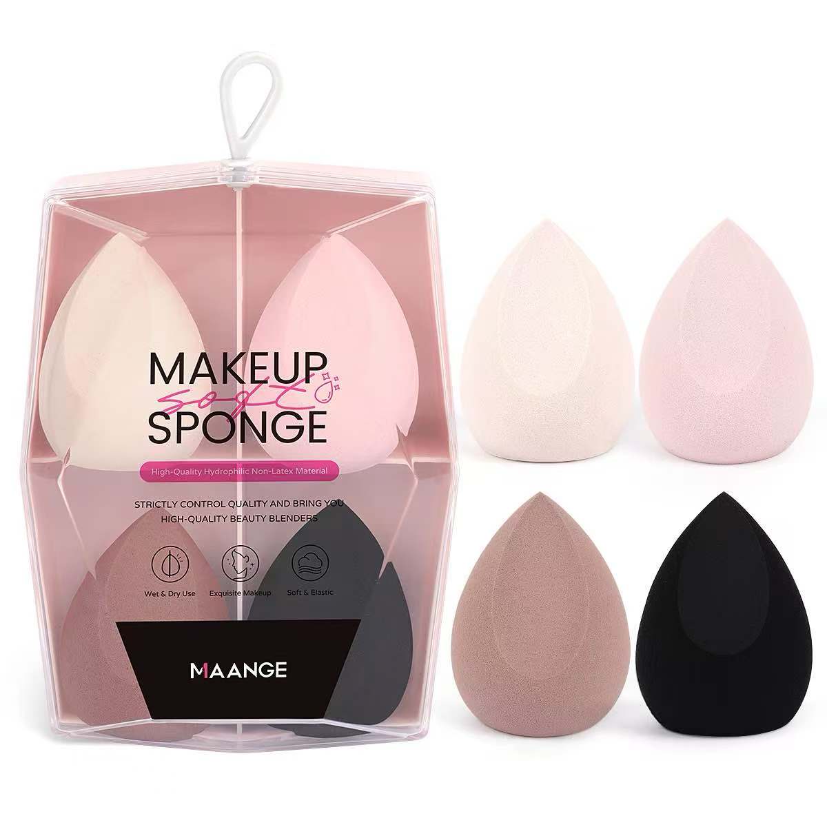Maange 4pcs High Quality Soft Makeup Sponge