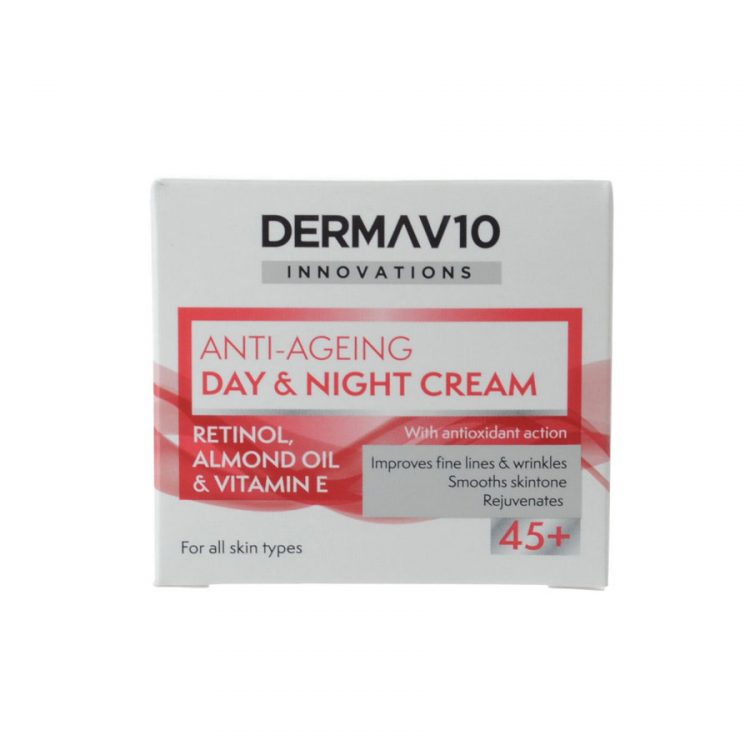 Dermav10 Innovations Anti-Ageing Day &amp; Night Cream Retinol 45+ (50ml)