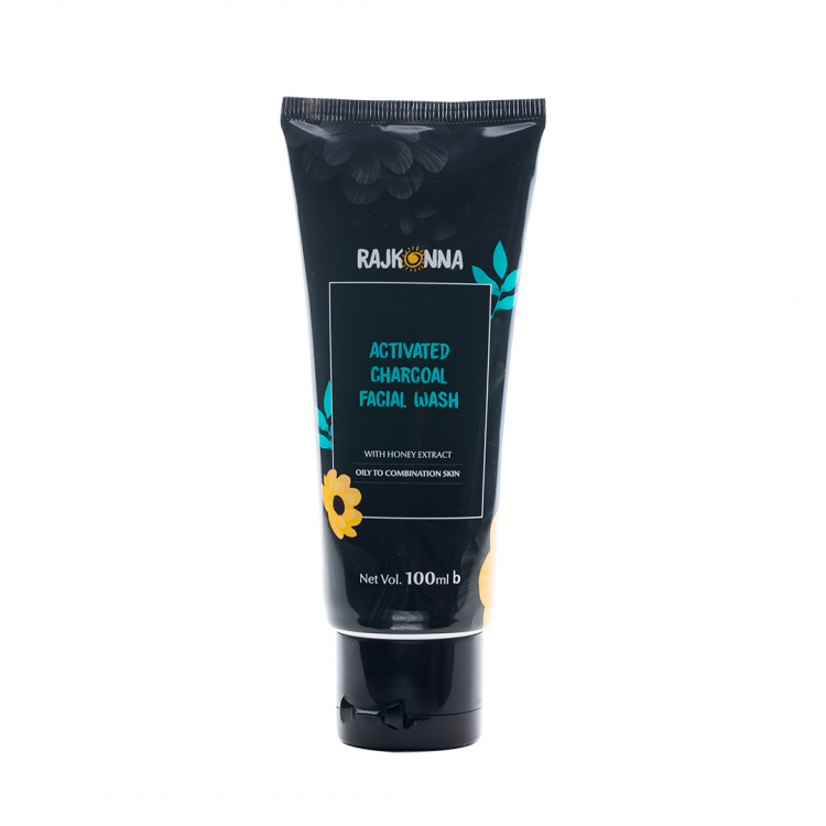 Rajkonna Activated Charcoal Facial Wash With Honey Extract (100ml)