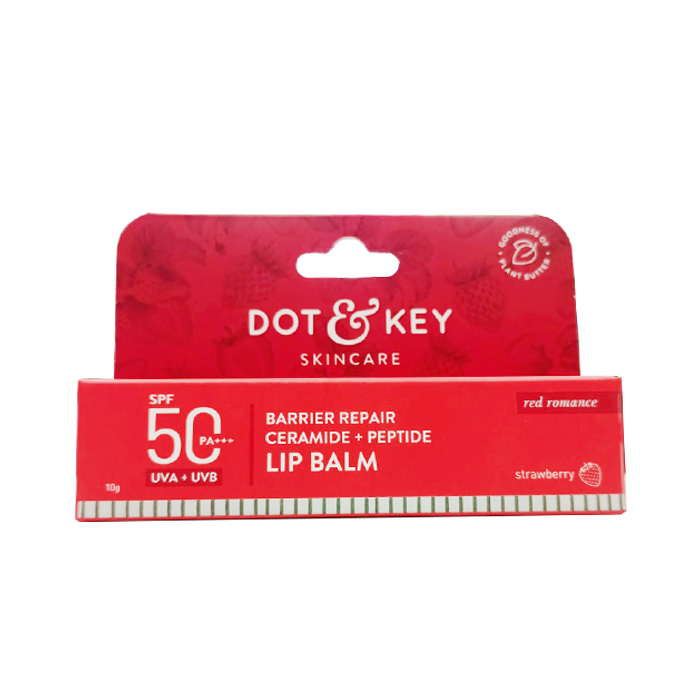 Dot & Key Barrier Repair Ceramide + Peptide Lipbalm with SPF 50PA+++ (Red Romance)- 10g