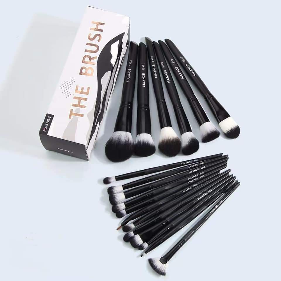 Maange 18 Pcs The Brush Set- Black