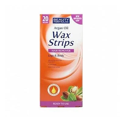 Beauty Formulas Argan Oil Wax Strips Hair Remover Legs &amp; Body