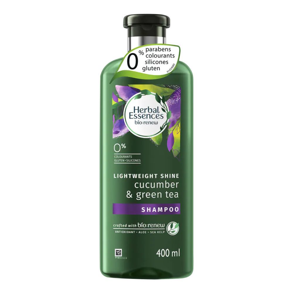 HERBAL ESSENCES LIGHTWEIGHT SHINE CUCUMBER &amp; GREEN TEA SHAMPOO 400ML