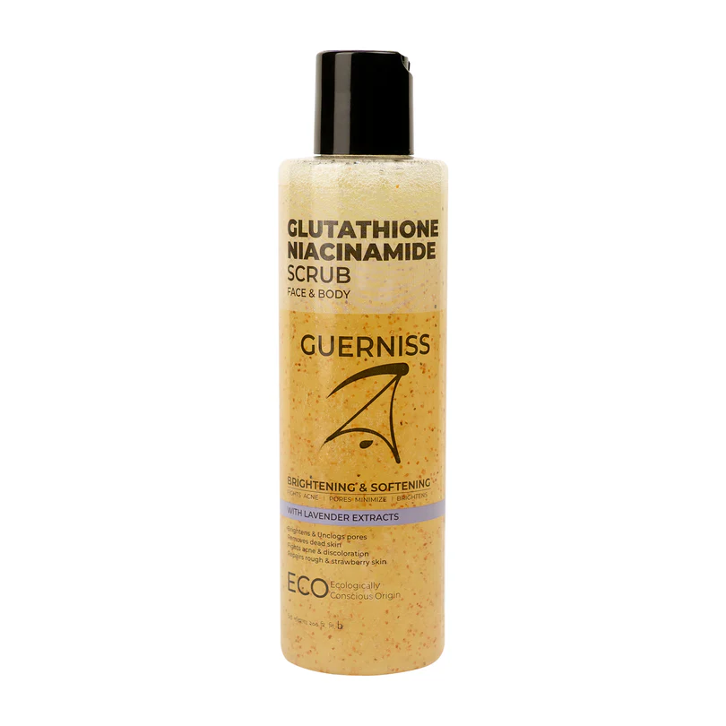 Guerniss র Glutathione Niacinamide Body and Face Scrub 200ml