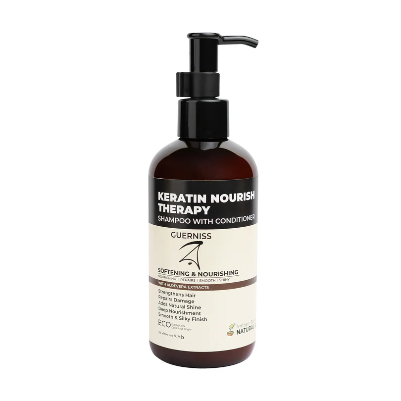Guerniss র Keratin Nourish Therapy Shampoo with Conditioner 250ml