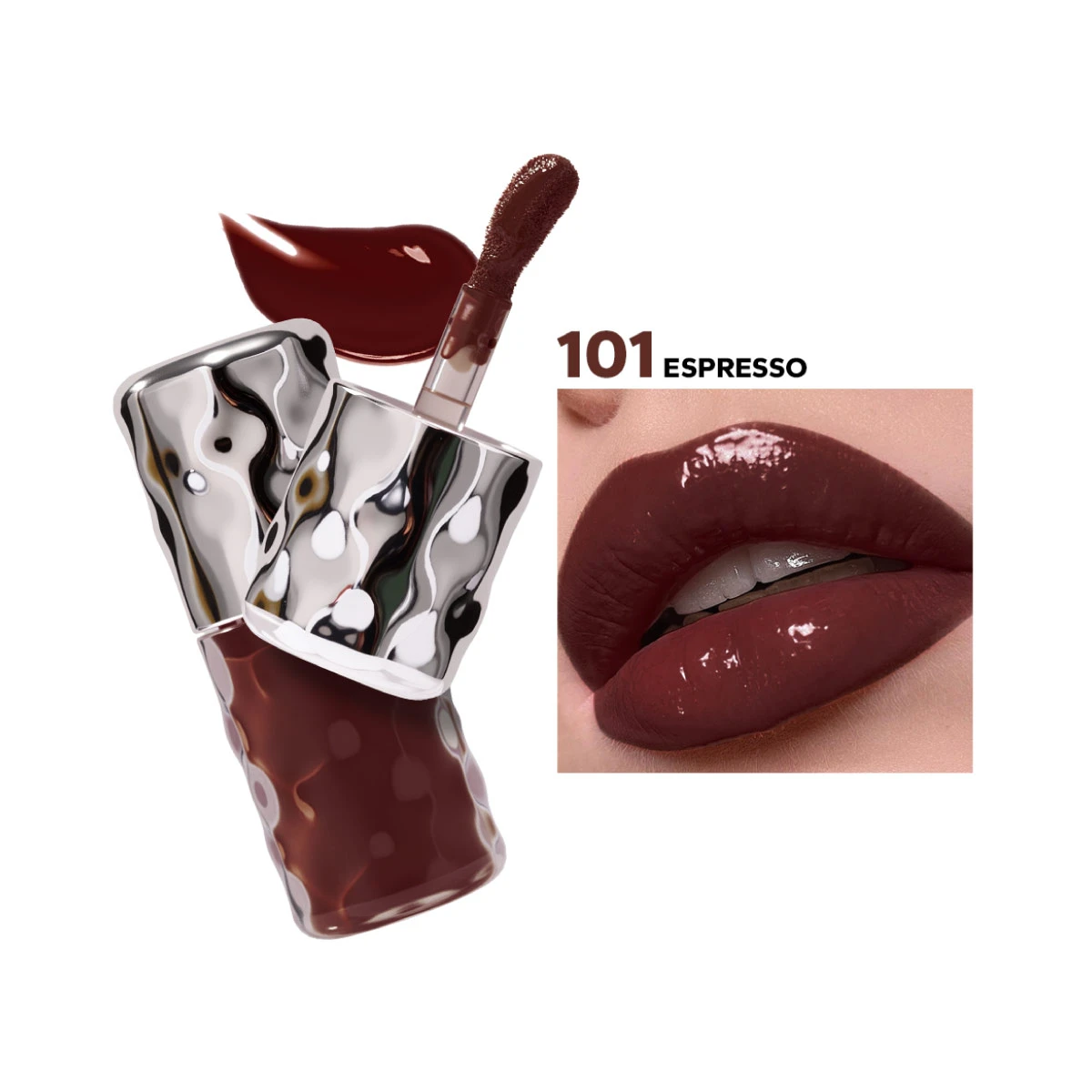 Beauty Glazed Volume Plumping Lip Gloss - 101 Expresso (6g)