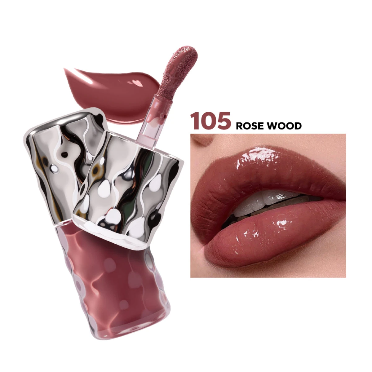 Beauty Glazed Volume Plumping Lip Gloss - 105 Rose Wood (6g)