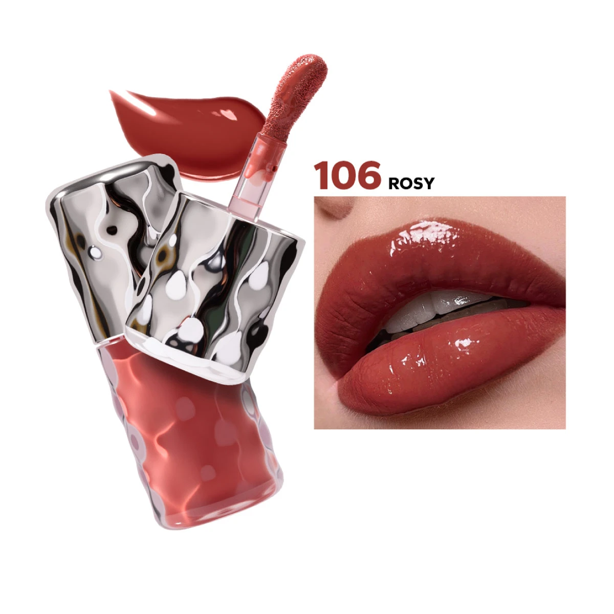 Beauty Glazed Volume Plumping Lip Gloss - 106 Rosy (6g)