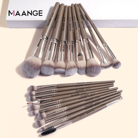MAANGE Pro Makeup Brush 18pcs - Brown