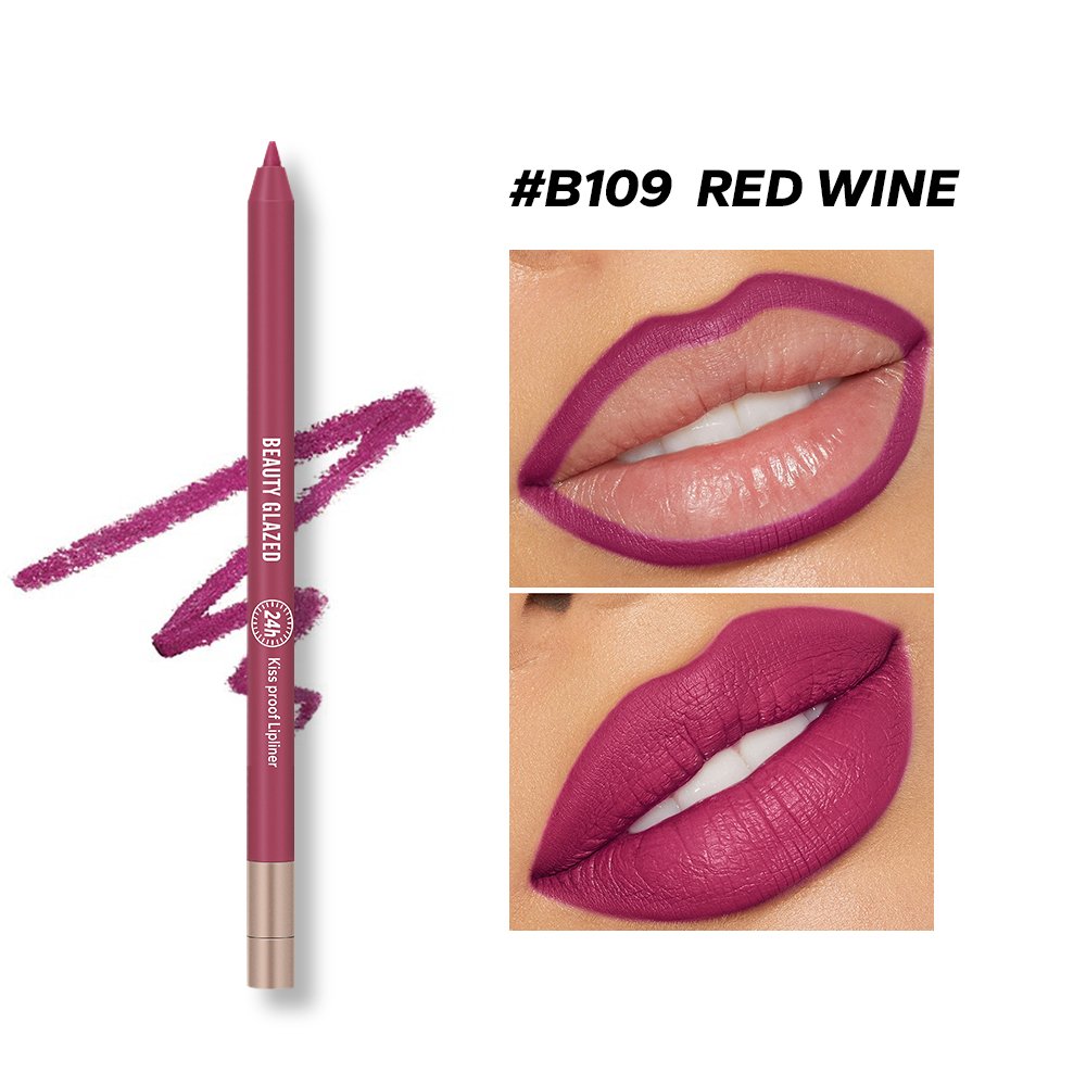 Beauty Glazed Waterproof & Long Lasting Lip Liner - B109 RED WINE (0.6gm)