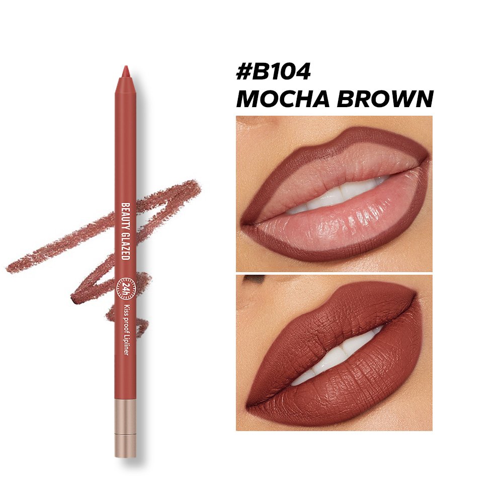 Beauty Glazed Waterproof & Long Lasting Lip Liner - B104 MOCHA BROWN (0.6gm)