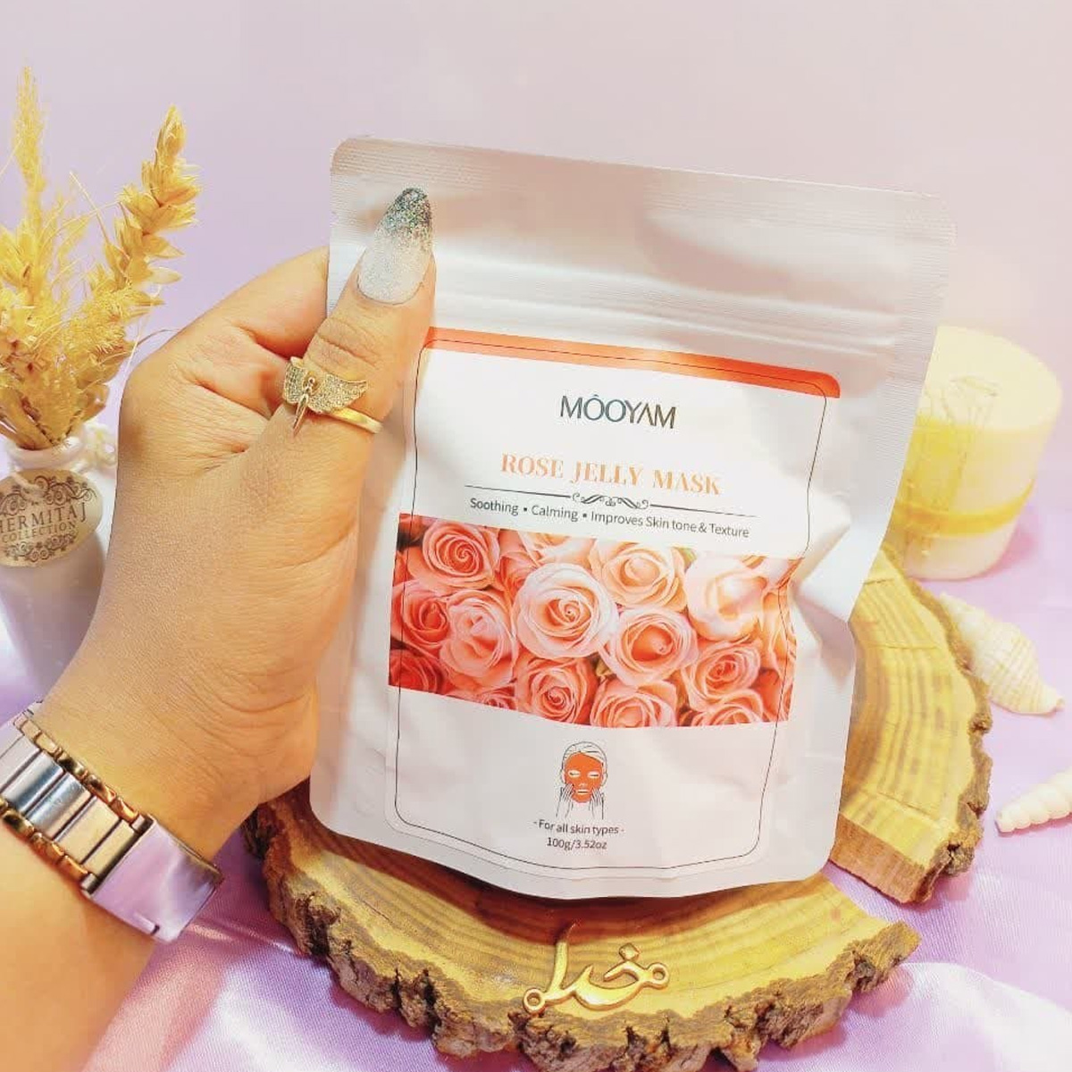 MOOYAM Rose Jelly Mask – 100g