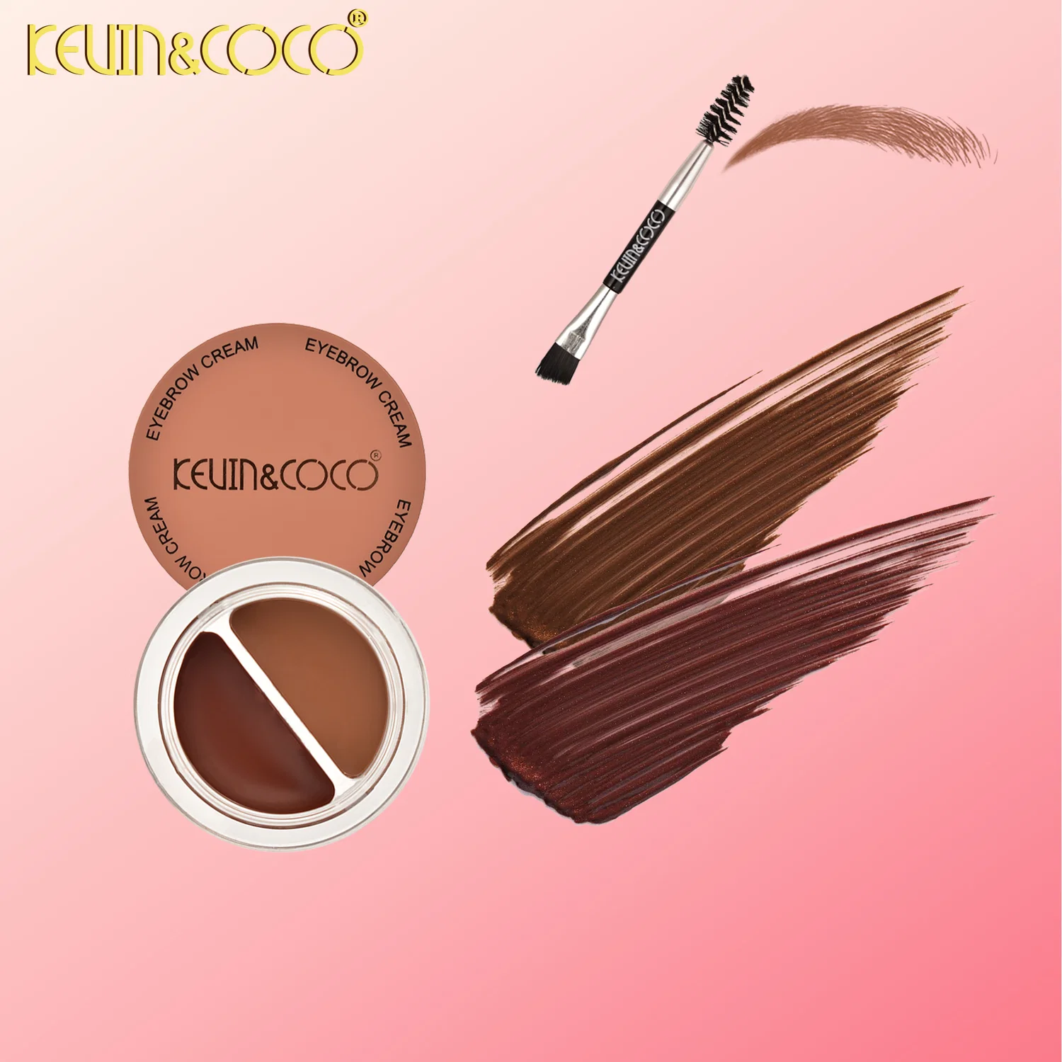 Kevin & Coco Two-Tone Eyebrow Cream 02 Light Brown