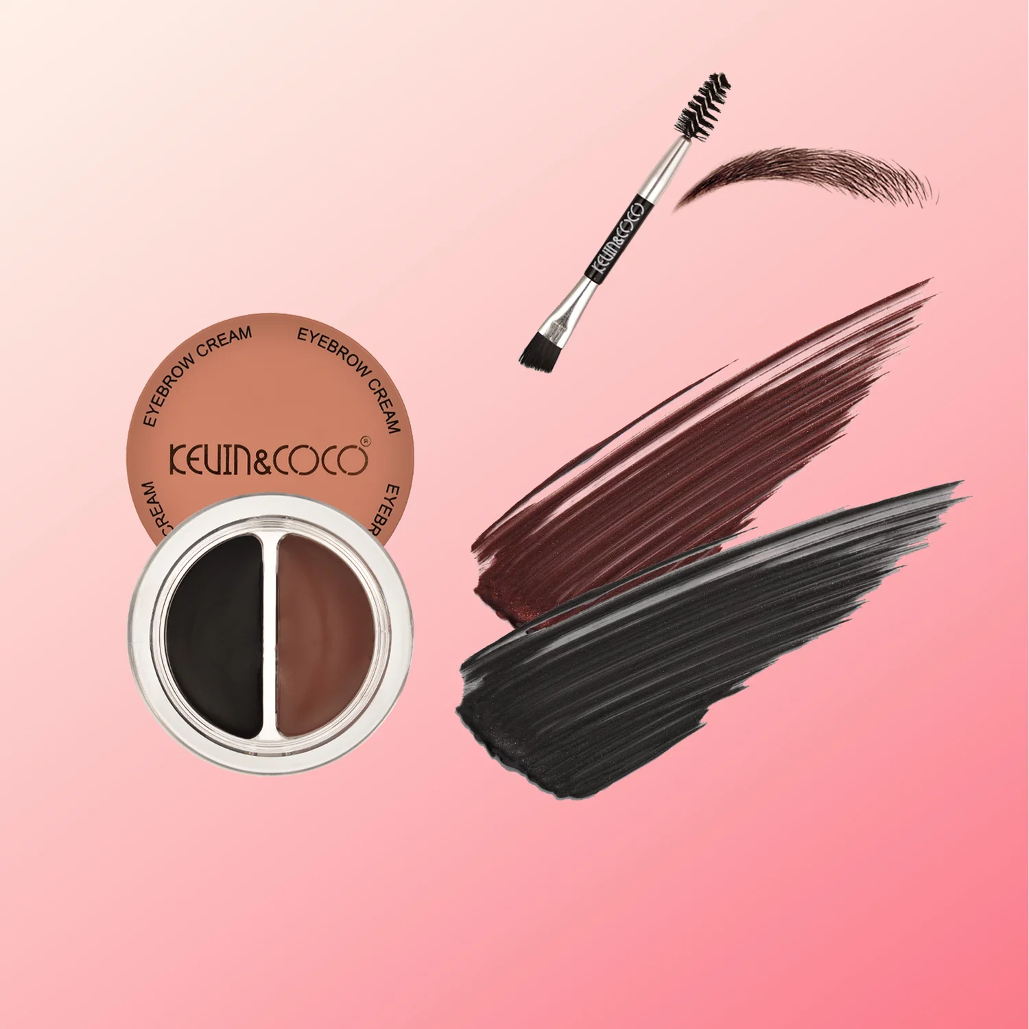 Kevin & Coco Two-Tone Eyebrow Cream 03 Gray Brown