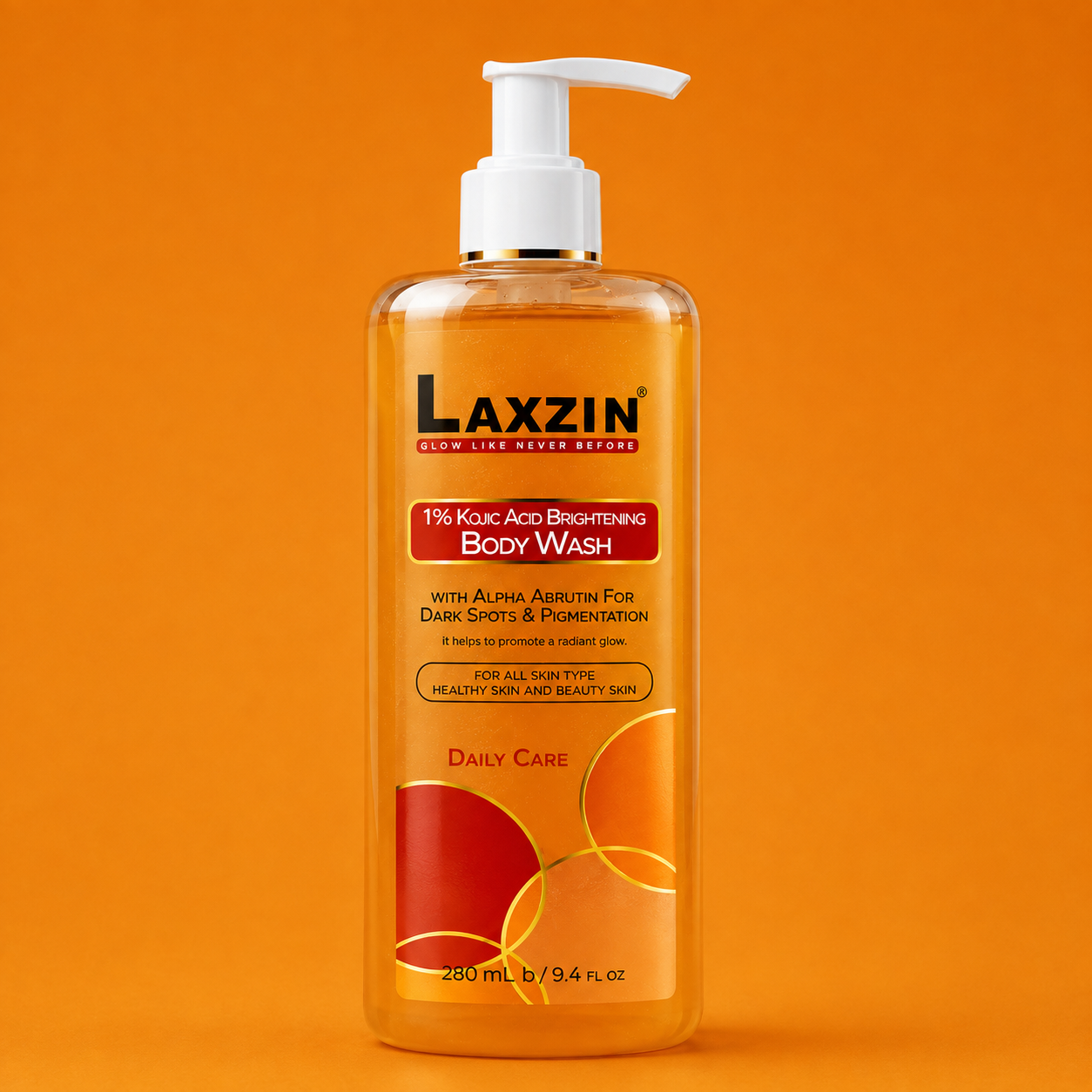 Laxzin 1% Kojic Acid Brightening Body Wash 280ml