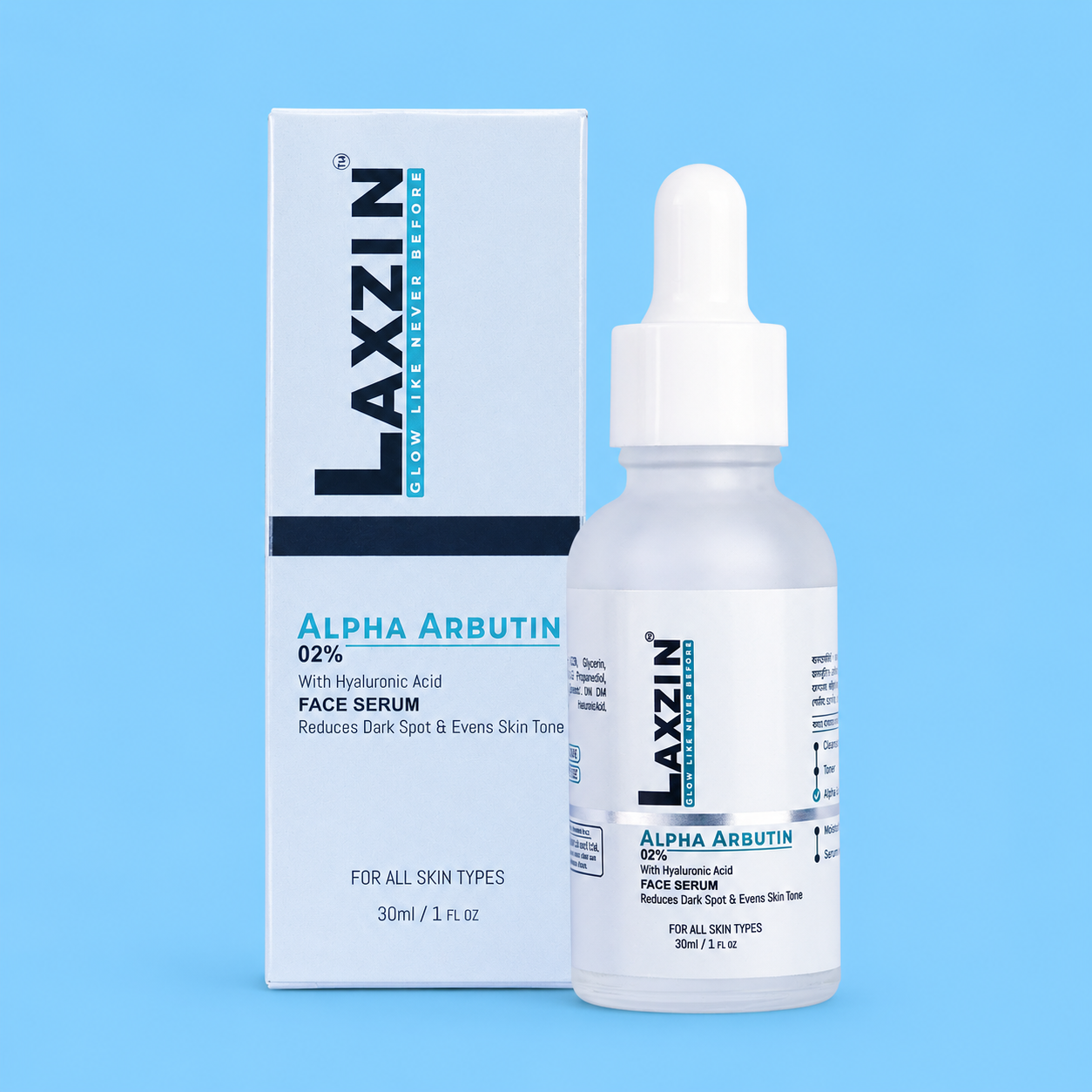 Laxzin Alpha Arbutin 02% With Hyaluronic Acid Serum 30ml