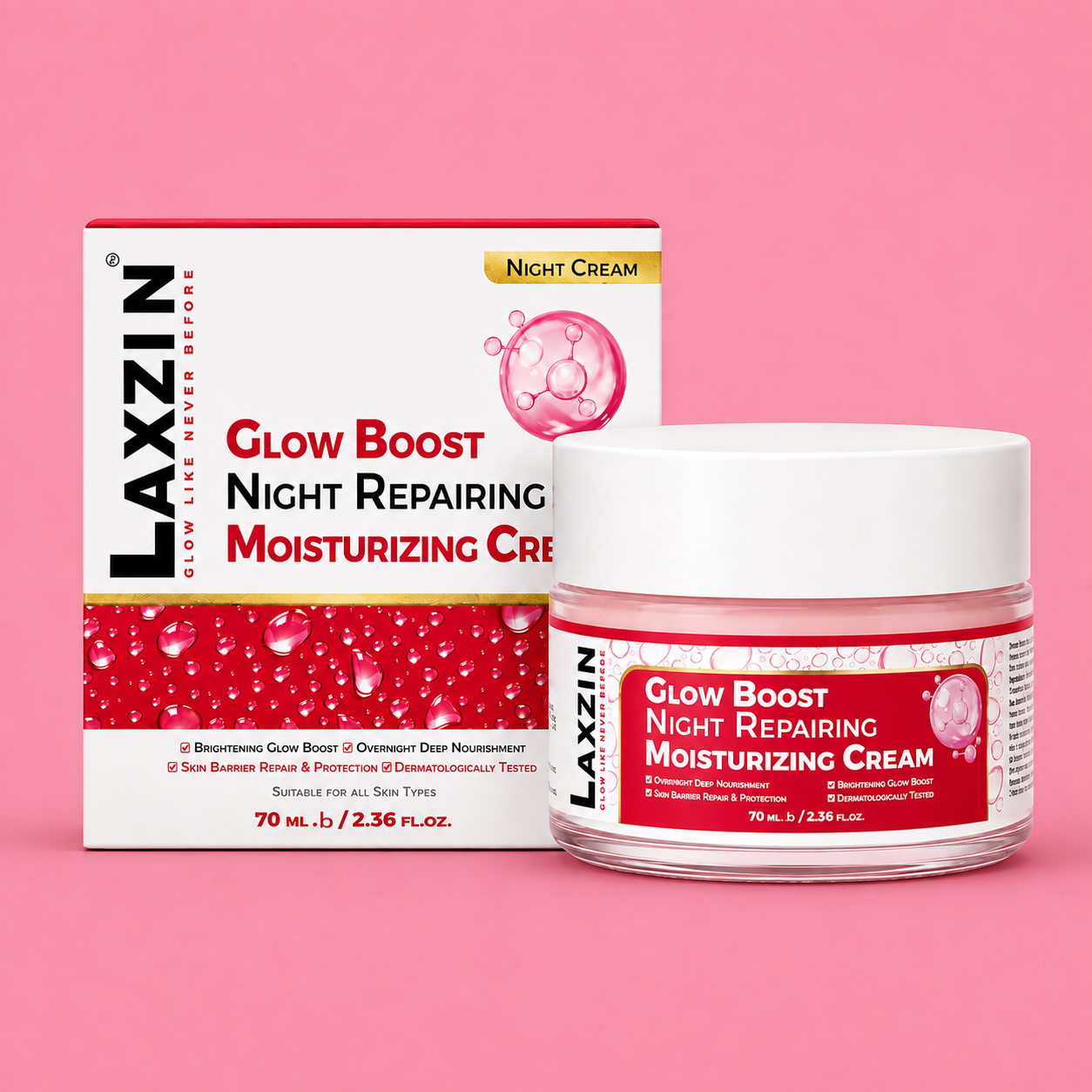 Laxzin Glow Boost Night Repair Moisturizing Cream 70ML