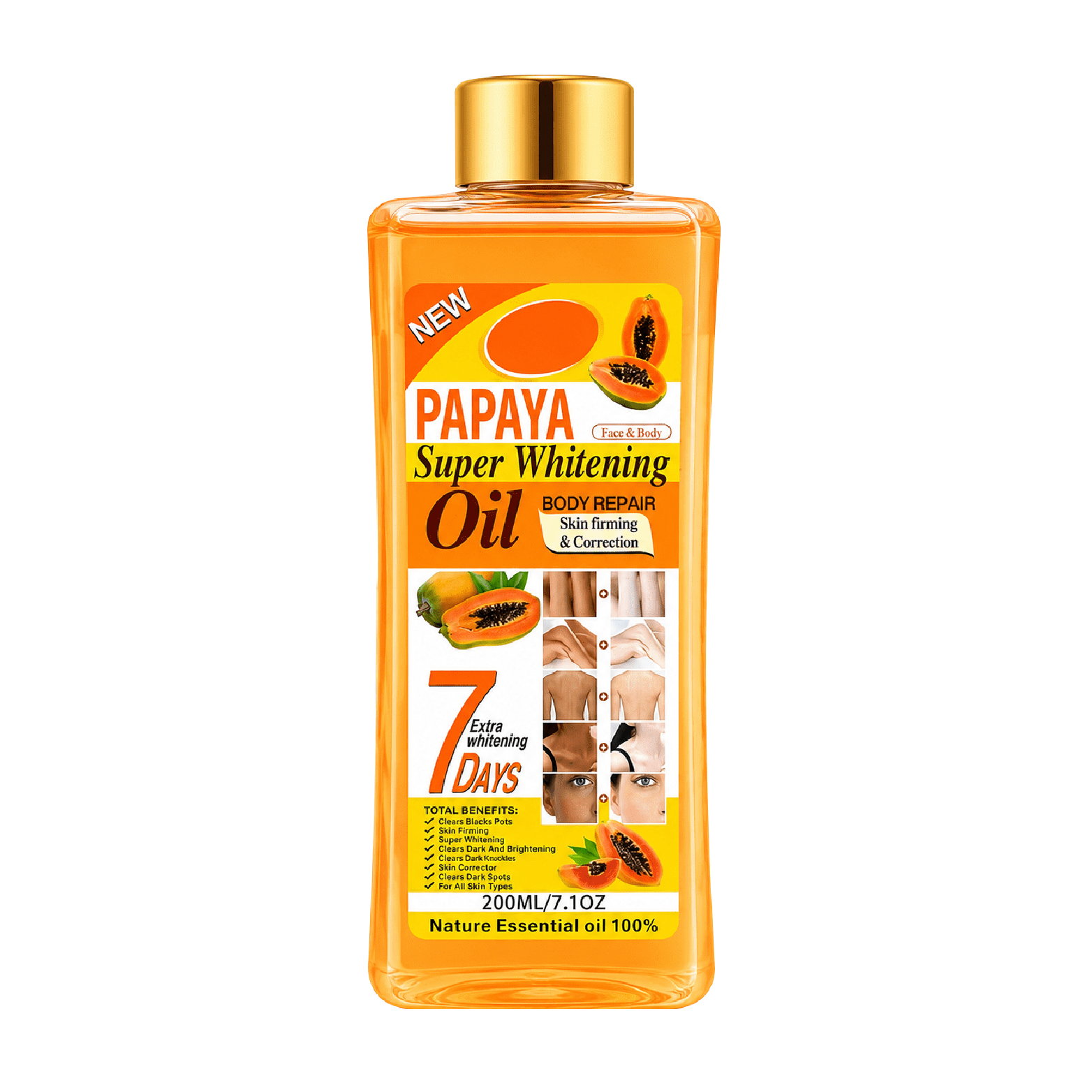 Veet Gold 7 Day Super Whitening Papaya Face & Body Oil 200 ml